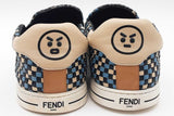 Fendi Multicolor Woven Leather Slip On Sneakers Size 11 Eb0925pxzde