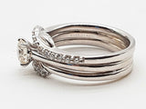 0.55 Cttw Natural Diamonds 14k White Gold 6.8g Ring Size 7 Do0726rixde