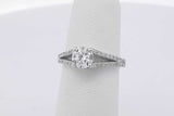 0.70cttw Diamond Ring In 14k White Gold 2.5 Grams Size 4.5 Eb0925czxsa