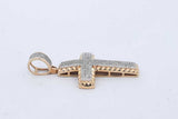 10k Yellow Gold Diamond Cross Pendant 4.4 Grams Eb0226oxzde