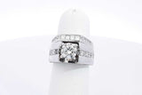 1.47ctw Diamond Ring In 14k White Gold 12 Grams Size 4.5 Eb0225rrxsa