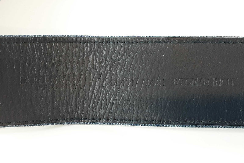 Dolce & Gabbana Dg Girls Belt In Denim And Barocco Buckle Size 85/34 Fw1125orxde