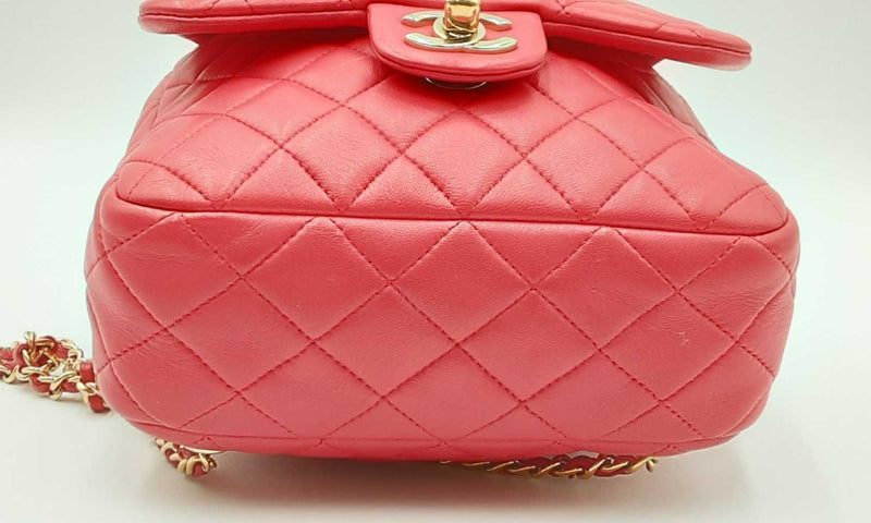 Chanel Dark Pink Quilted Lambskin Seoul Backpack Eb0524llxzdu