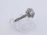 0.55 Cttw Diamond & 95% Platinum Flower Setting Ring 5 Grams Size 7 Fw1124wrxdu