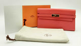 Hermes 20 Rouge Pivoine Epsom Kelly Wallet Gold Hardware Lh0924oxzxde