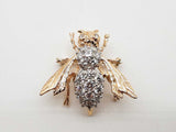 1.25 Cttw Diamonds 14k Two Tone Gold 8.3g Bee Pin Pendant Do0425irxde