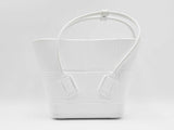 Bottega Veneta Arco Mini Intreccio White Rubber Tote Bag Fw0225orxdu