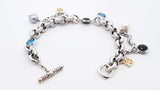 David Yurman Sterling Silver Old World Charm Bracelet 31.6 Gram 7 In Fw0425ozxdu