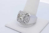 0.94cttw Diamond Ring In 14k White Gold 15 Grams Size 11.5 Eb0426lcxzde