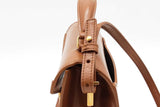 Yves Saint Laurent Brown Leather Cassandra Top Handle Bag Eb0426cxzde