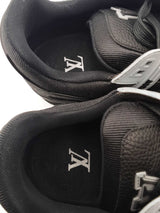 Louis Vuitton Trainer Damier Denim & Black Leather Sneakers Size 9 Eb0226wxzsa