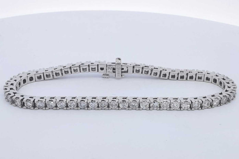 Approx. 3.64ctw Diamond Tennis Bracelet In 14k White Gold 16.1g Eb0724lxxzsa