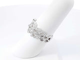 0.13 Cttw Diamond & 18k White Gold Openwork Butterfly Motif Ring 3.8 Grams Size 7 Fw00726ocrdu
