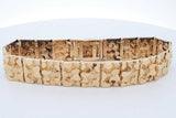 14k Yellow Gold Nugget Link Bracelet 31.9 Grams 8 Inch Eb0726olxzde