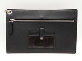 Fendi Flat Pouch Black Leather Crossbody Bag Sd0326rrzde