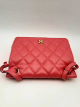 Balenciaga Quilted Red Leather Touch B. Shoulder Bag Eb1024wrxsa