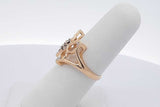 14k Yellow Gold Butterfly Ring With Diamonds 3.5 Grams Size 6 Eb0626owxsa