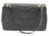 Gucci Marmont Black Shoulder Bag Aa0626pzxsa
