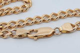 14k Yellow Gold Curb Chain Necklace 29 Grams 22 Inch Eb1125lxxzsa