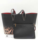 Christian Louboutin Cabata Black Leopard Ombre Leather Tote Bag Eb1125crxde