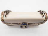 Gucci Dionysus Off White Calfskin Leather Snakeskin Trim Shoulder Bag Sd0726rzxde