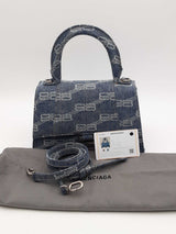 Balenciaga Denim Hourglass Top Handle Bag Eb0126rxzsa