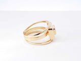 0.50 Cttw Bezel-set Emerald 14k Yellow Gold Multi Band Ring 4.4 Grams Size 6.75 Fw1225ozxdu
