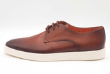 Santoni Brown Leather Derby Shoes Size 11 Eb1225lxzde