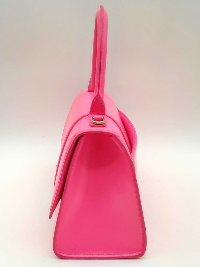 Balenciaga Hourglass Neon Pink Leather Crossbody Bag Do0724pxzde