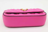 Versace Virtus Quilted Hot Pink Leather Crossbody Bag Eb0826erxde