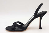 Jimmy Choo Elsy Black Satin Heels Size 38 Eb0326lrxsa