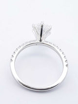 2.01 Cttw Pear-cut Diamond & 14k White Gold Ring Size 6, 2.4 Grams Fw0524owxzdu