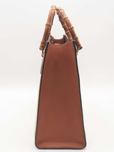 Gucci Diana Gg Raffia Bamboo Top Handle Tote Bag Eb0326sxzsa