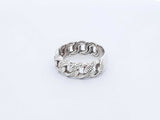 Konstantino Sterling Silver Carved Curb Link Ring 9.1 Grams Size 12 Fw0425pxdu