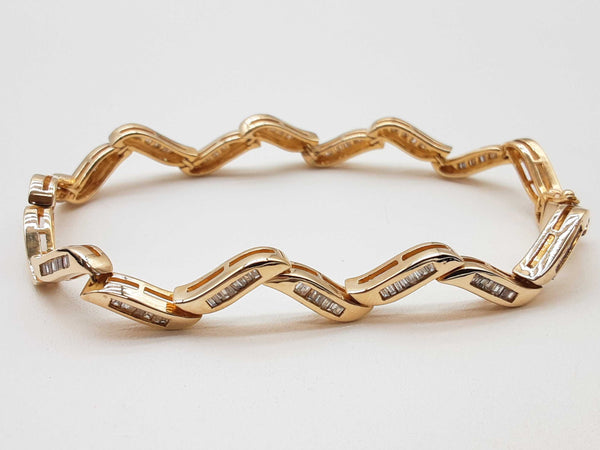 1.00 Cttw Diamonds 14k Yellow Gold 17.9g Tennis Bracelet 6.75 In Do0425cxzde