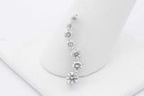 0.42cttw Diamond Graduated Journey Pendant 14k White Gold 1.1 Grams Eb0326llxsa