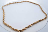 10k Yellow Gold Hollow Rope Chain Necklace 14.4 Grams 22 Inch Eb0426lxxzde