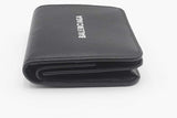 Balenciaga Black Leather Cash Flap Coin & Card Holder Wallet Eb0626lxzsa