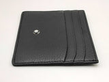 Montblanc Black Leather Card Holder And Pen Set Do0125oxzde