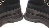 Alexander Mcqueen Tread Slick Black Canvas Lace Up Boots Size Us 7.5 Fw0126llxdu