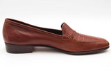 Salvatore Ferragamo Lizard Brown Leather Loafers Size 10 Eb0926rxsa
