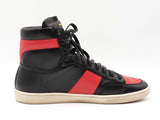 Yves Saint Laurent Sl/10h Court Classic Sneakers  Black & Red Sz 10.5 Fw0126crdu