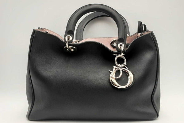 Christian Dior Diorissmo Black Leather Tote Bag Eb0425rxzsa