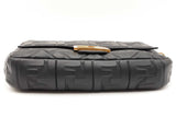 Fendi Black Leather Baguette Shoulder Bag Eb1025cxzdu