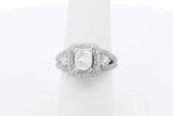 1.55cttw Diamond Ring In 14k White Gold 5.1 Grams Size 6.25 Eb0825oxxzsa
