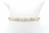 0.9cttw Diamond Hinged Bangle Bracelet 14k Yellow Gold 16.4 Grams Eb0926llrxsa