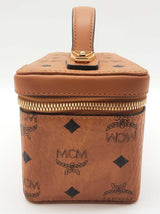 Mcm Mini Rockstar Cognac Tan Visetos Vanity Case Crossbody Bag Do1025pxzde