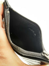 Balenciaga Crocodile-embossed Hourglass Zip Card Wallet Fw1224lrxsa