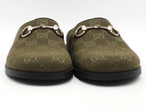 Gucci Canvas Monogram Granada Kid Womens Horsebit Green Size 38 Aa0926lrzsa