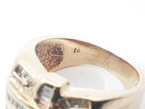 0.58 Cttw Diamond Baguette & 14k Yellow Gold Ring 11.7 Grams Size 8 Fw0826ezxdu